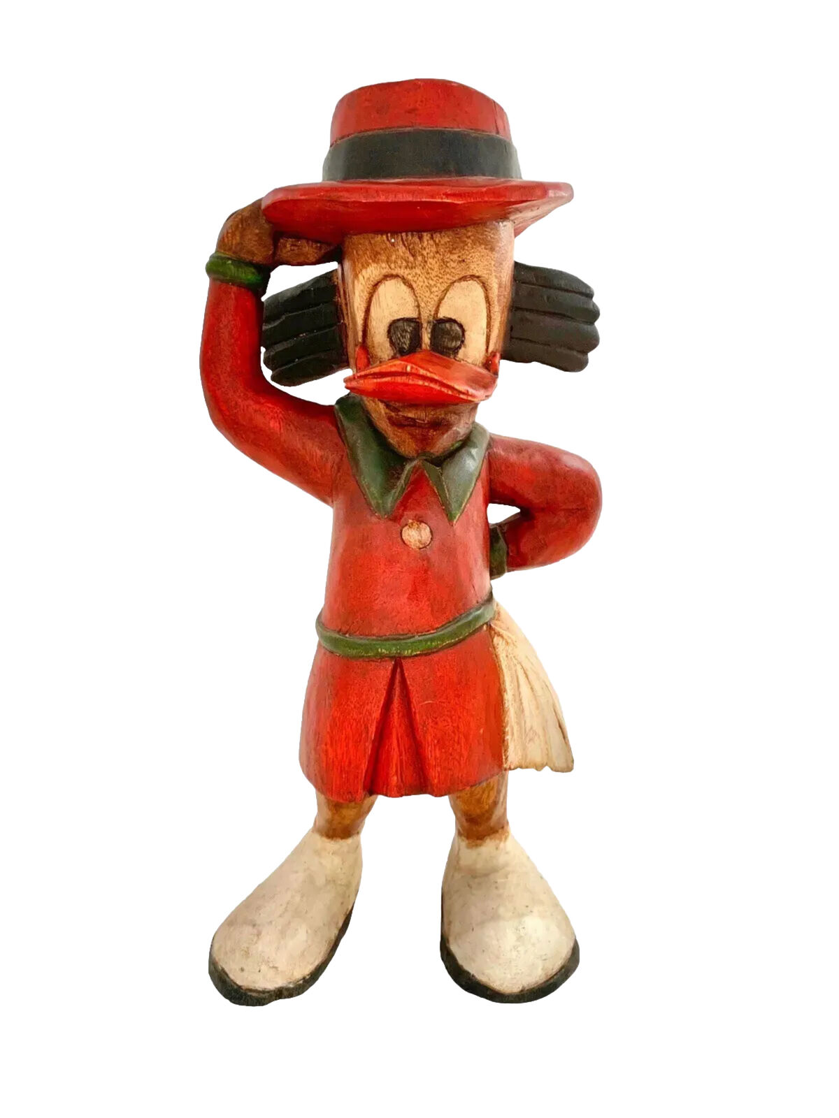 Vintage Disney Figurine Large Mr Scrooge Wood Statue Collectible Decor