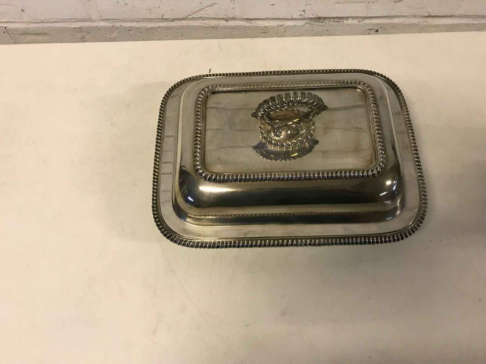Vtg Antique E G Webster & Son Silverplated Divided Serving Dish w Cover