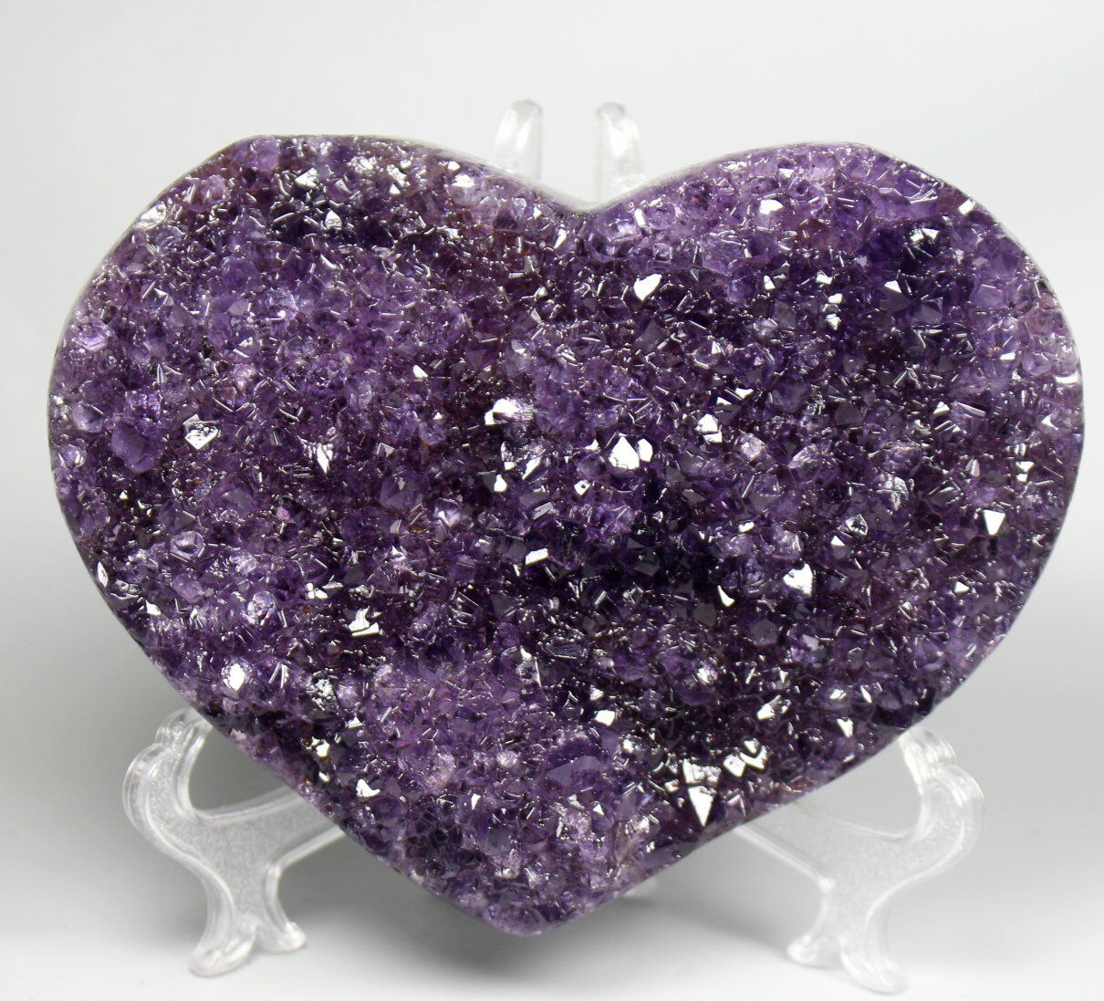 1.16lb NATURAL URUGUAYAN AMETHYST GEODE CLUSTERS Point CRYSTAL POLISHED HEART