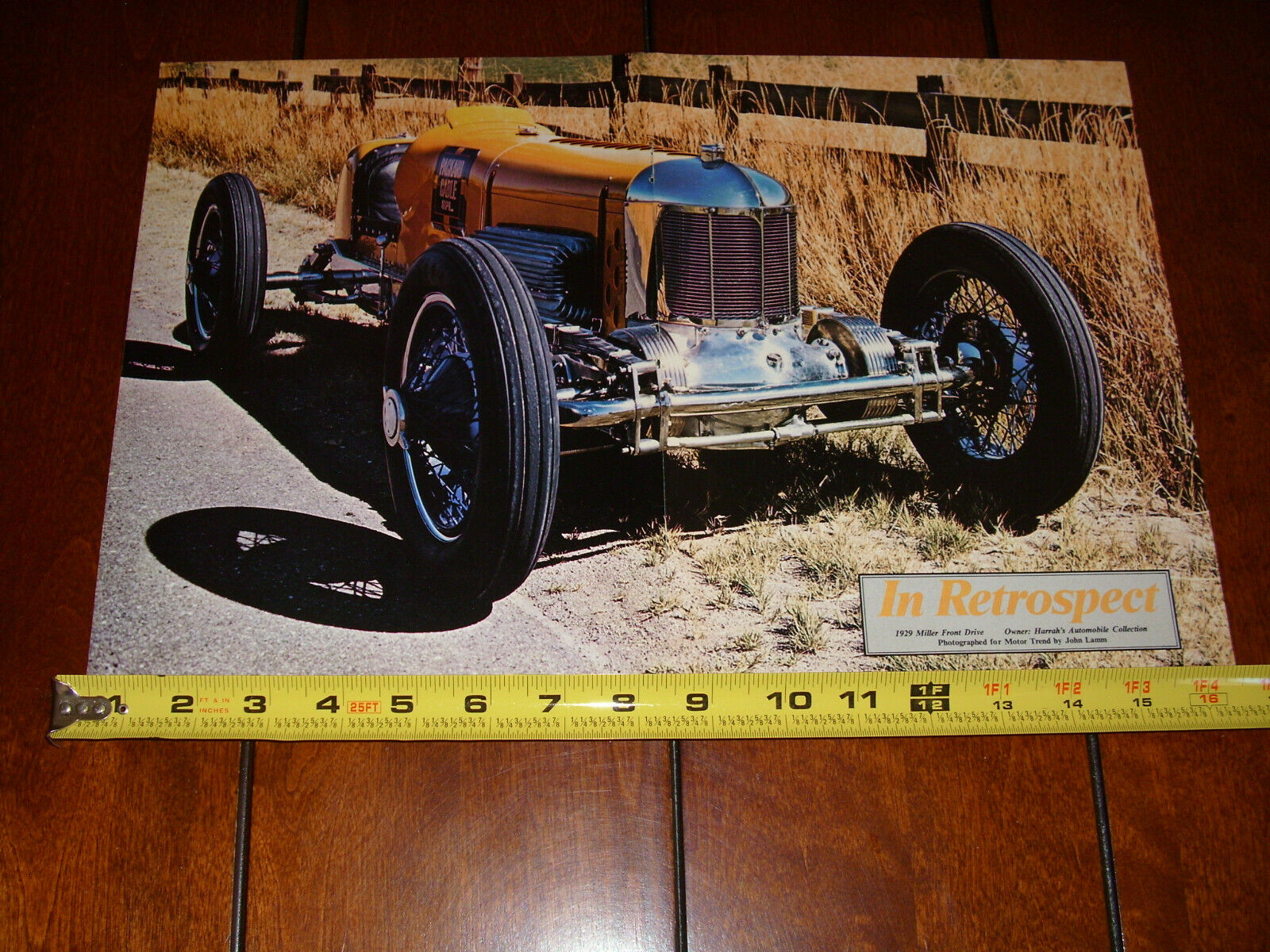 1929 MILLER RACE CAR ORIGINAL 1972 ARTICLE