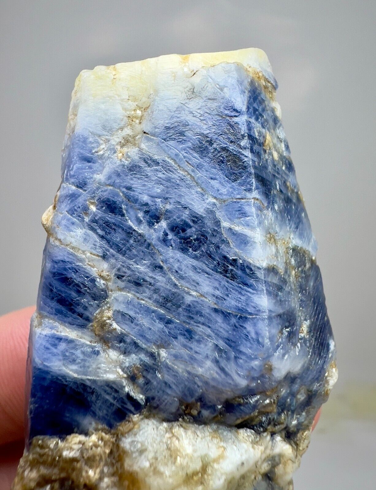 97 GM Rare Excellent Double Terminated Huge Sapphire Crystal From Badakhshan AFG