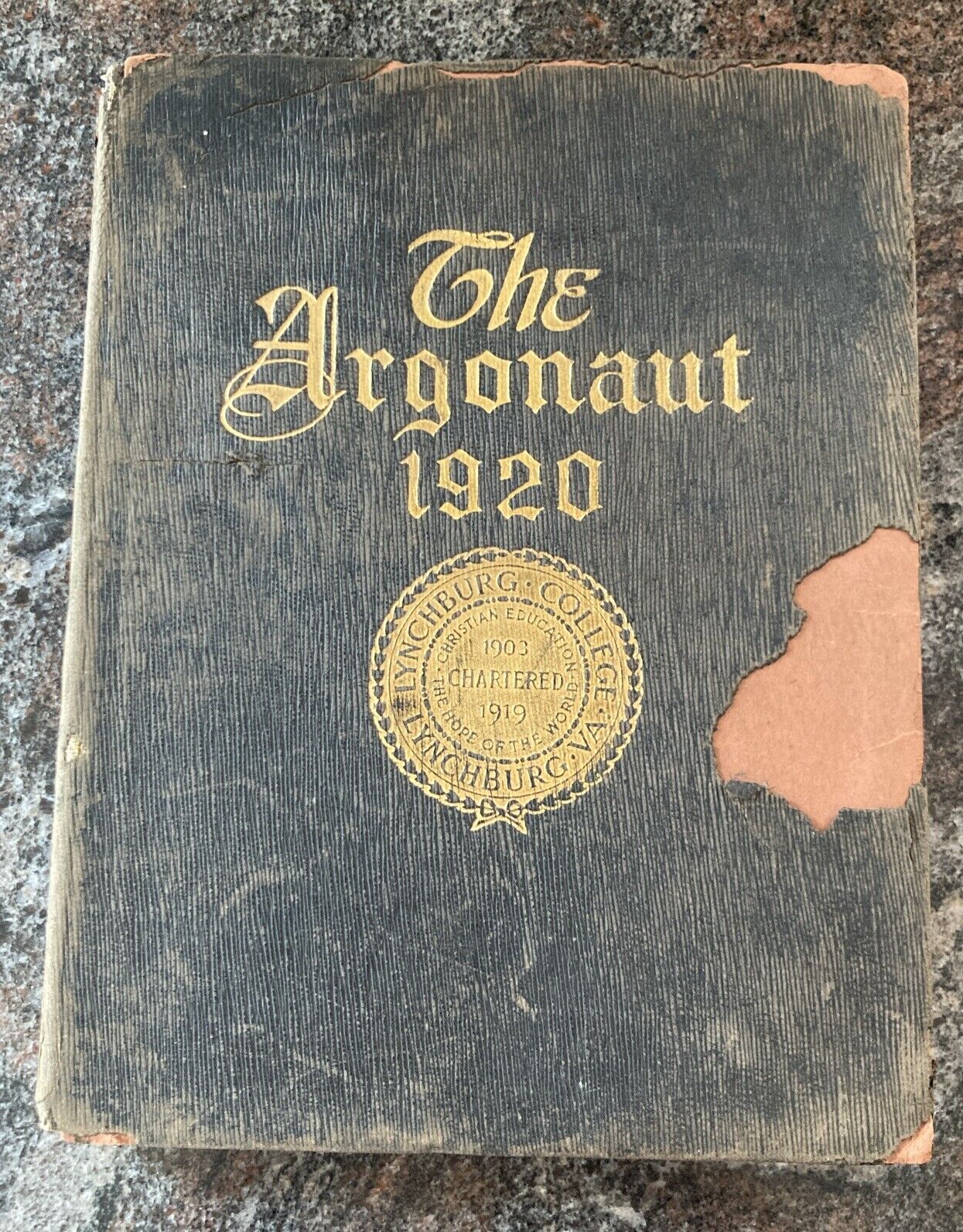 Antique Lynchburg College Virginia  1920 Yearbook The Argonaut