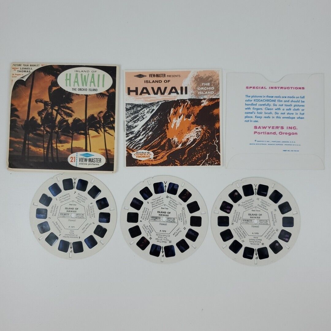 View-Master Island of Hawaii The Orchid Island 3 reel packet/booklet A127