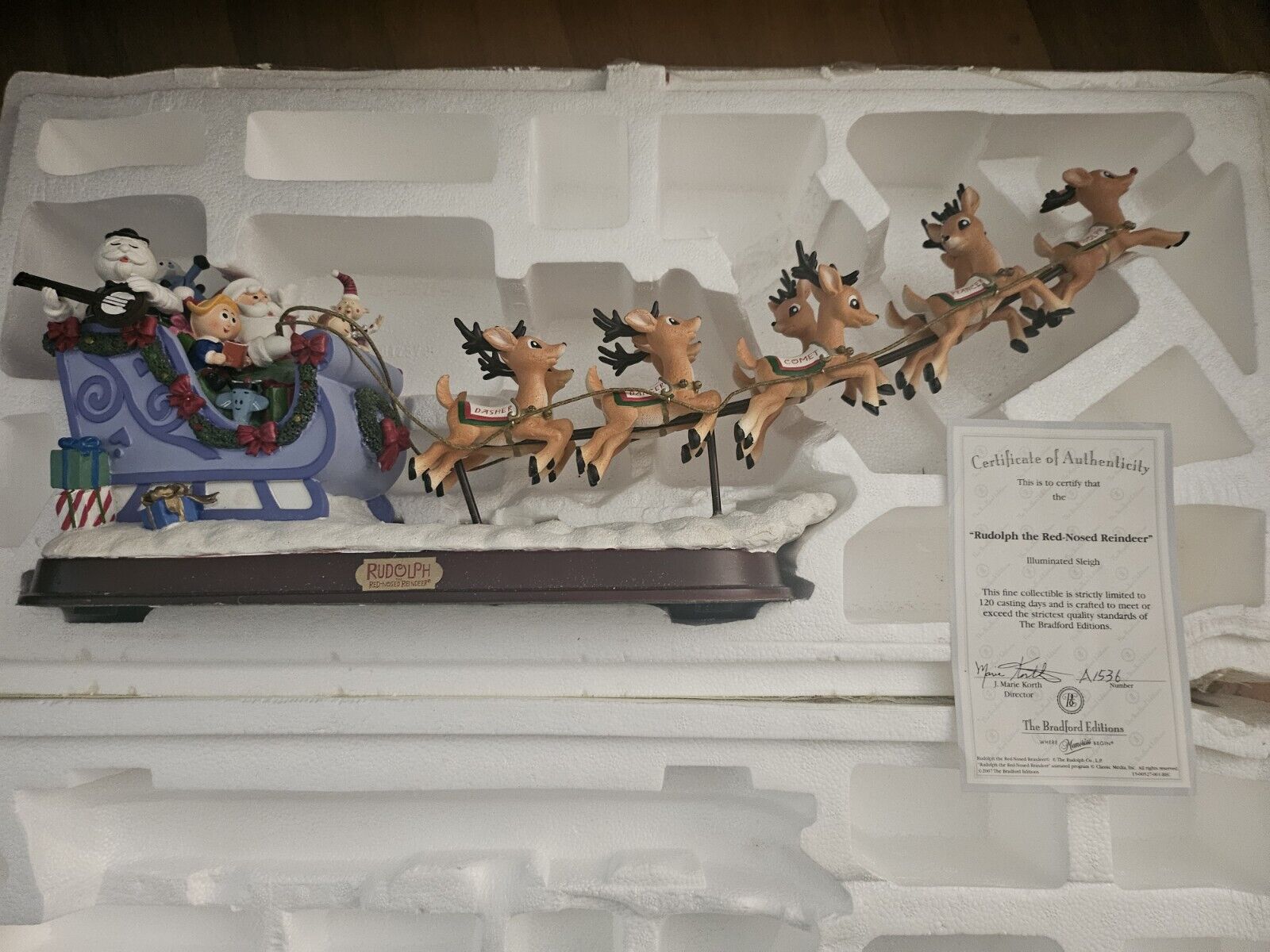 The Bradford Exchange Rudolph The Red-Nosed Reindeer Sculpture Holiday Decor