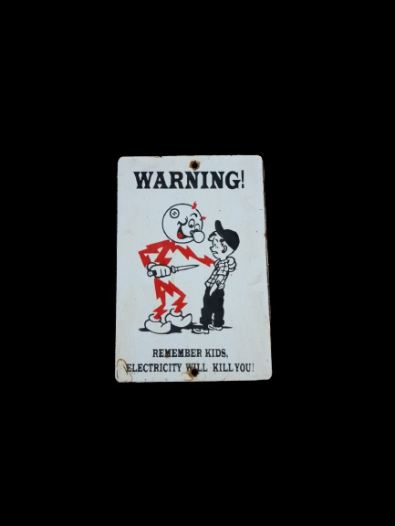 Porcelain Warning Enamel Metal Sign Plate Size 12 x 8 Inches