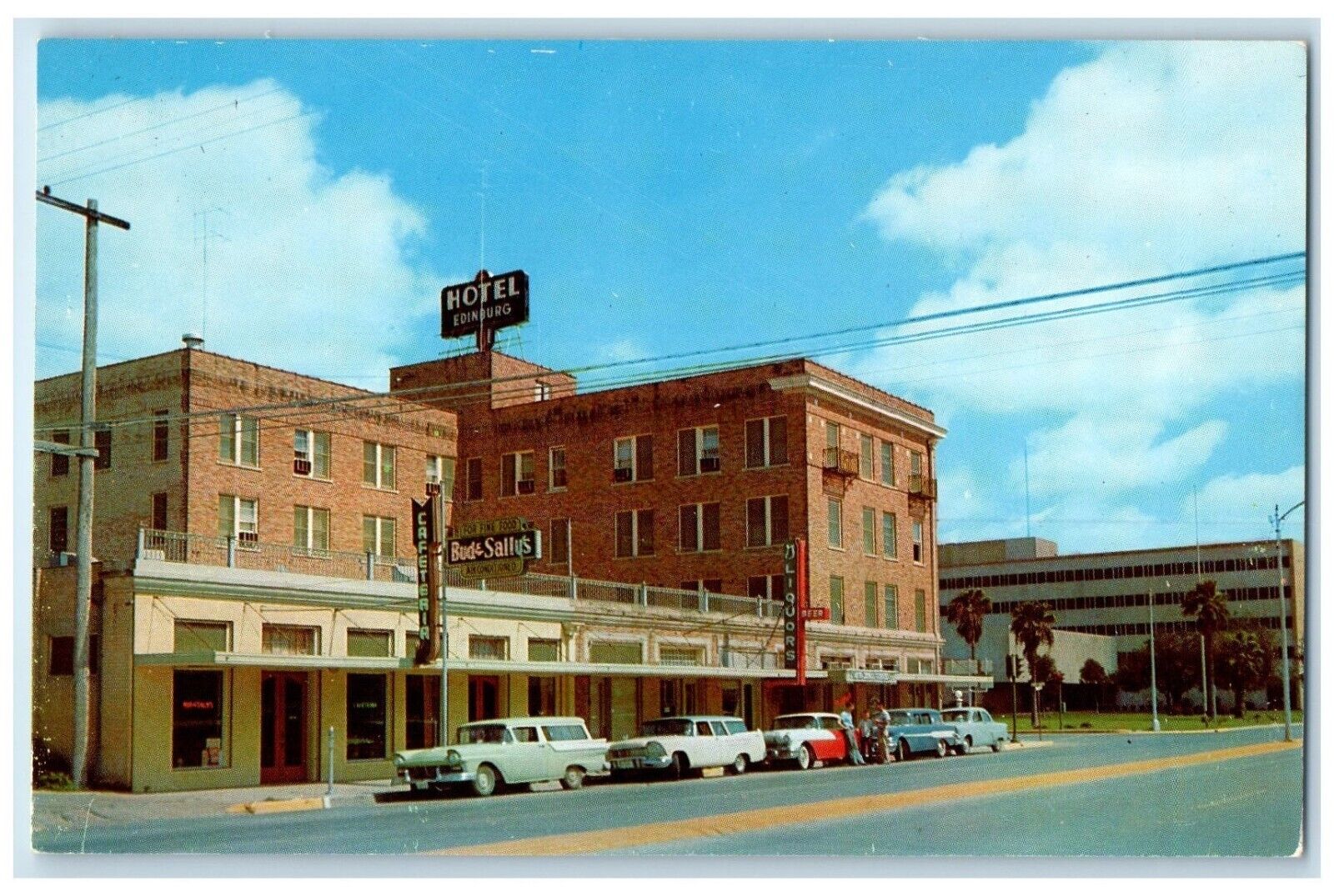 c1960 South Closner Street Exterior Building Edinburg Texas TX Vintage Postcard