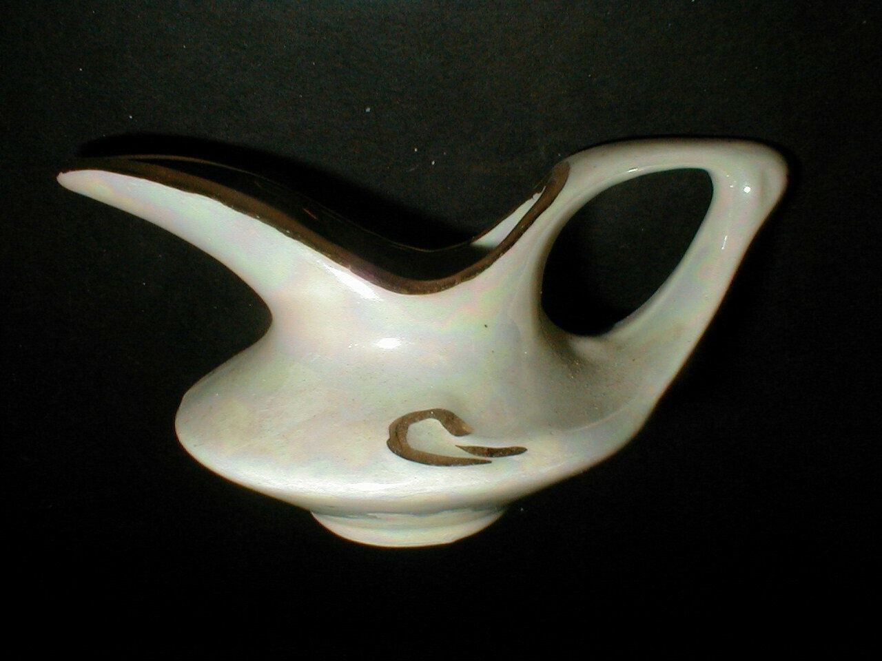 Pearl China Holley Ross #PEA9 Art Deco MCM Lusterware Iridescent  Mini Creamer 