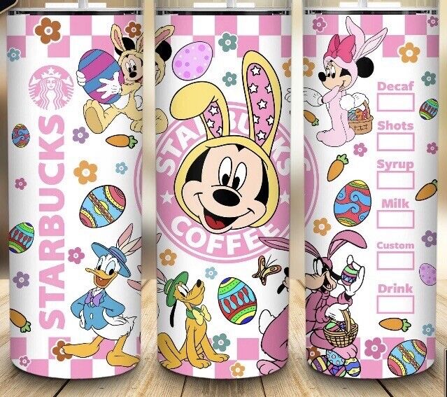 Easter Disney Starbucks Inspired Mickey Mouse 20 oz. Steel Tumbler
