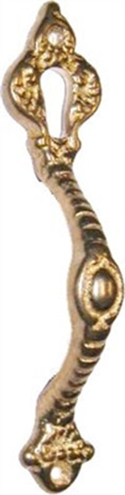 Victorian Vertical Keyhole Finger Pull Brass