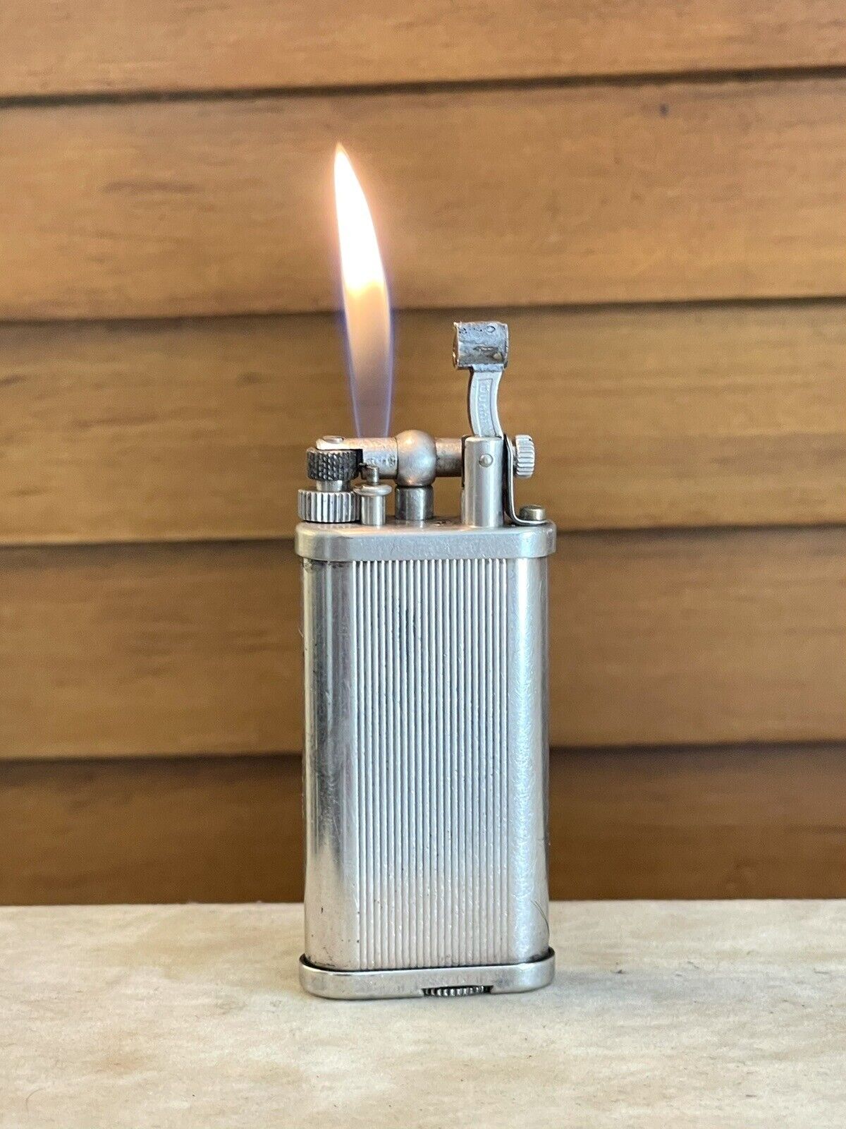 Dunhill Vintage Unique Lighter - Working Condition Really Nice Silver Lift Arm