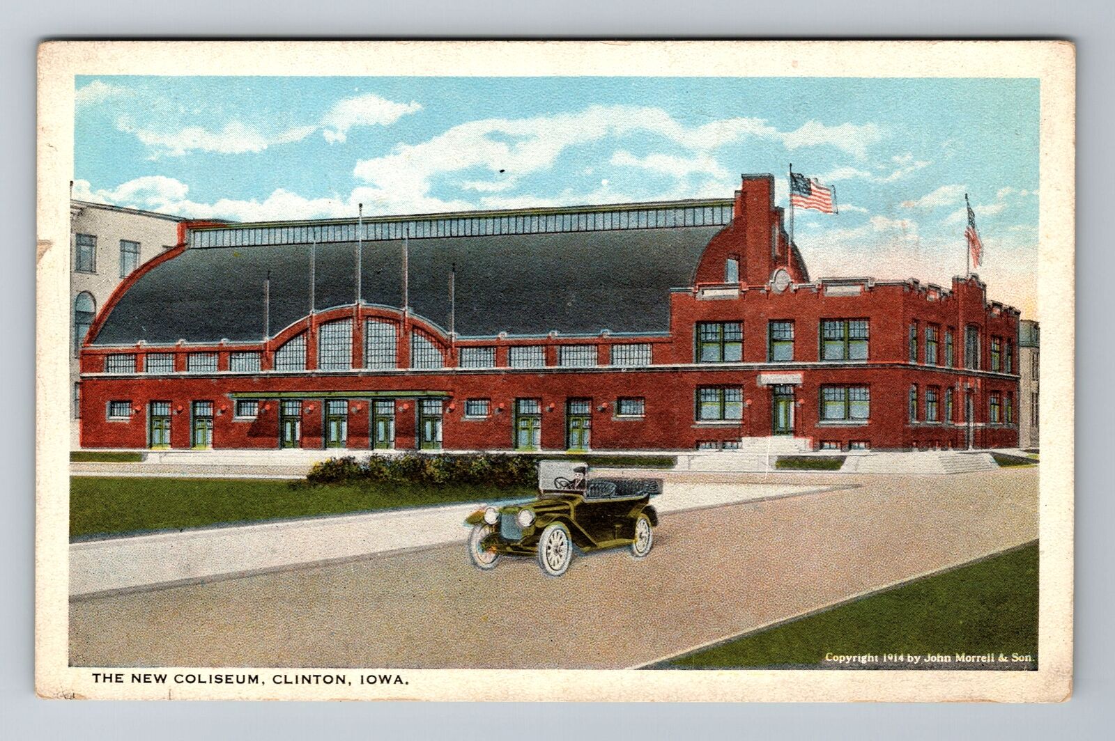 Clinton IA-Iowa, The New Coliseum, Antique, Vintage Postcard