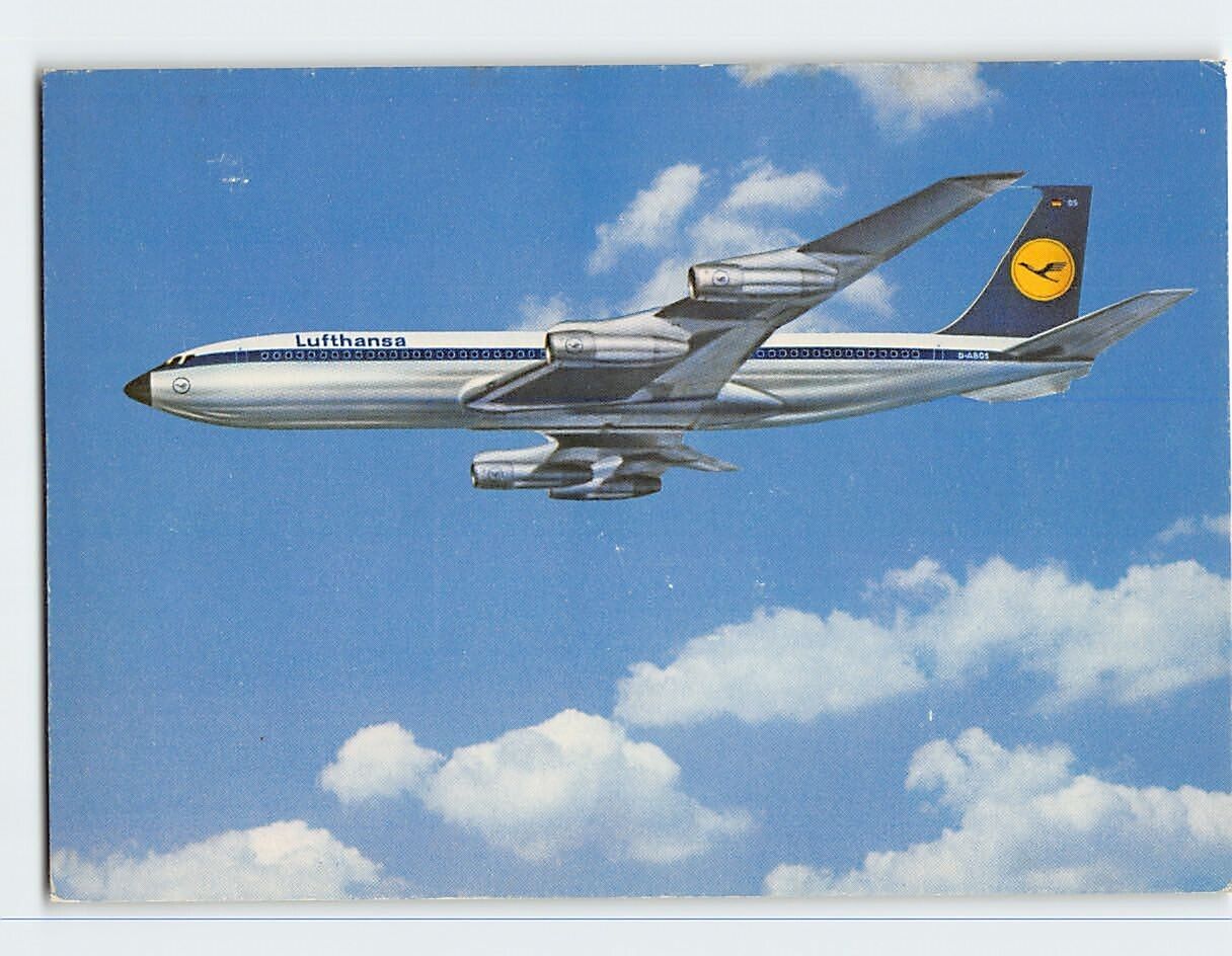 Postcard Lufthansa B 707 Intercontinental Jet