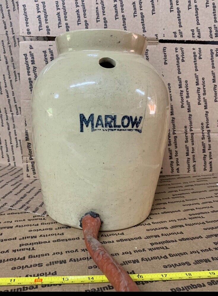 Vintage 1940’s Marlow Crock- 14” Tall Wine/Milk/ or water cooler