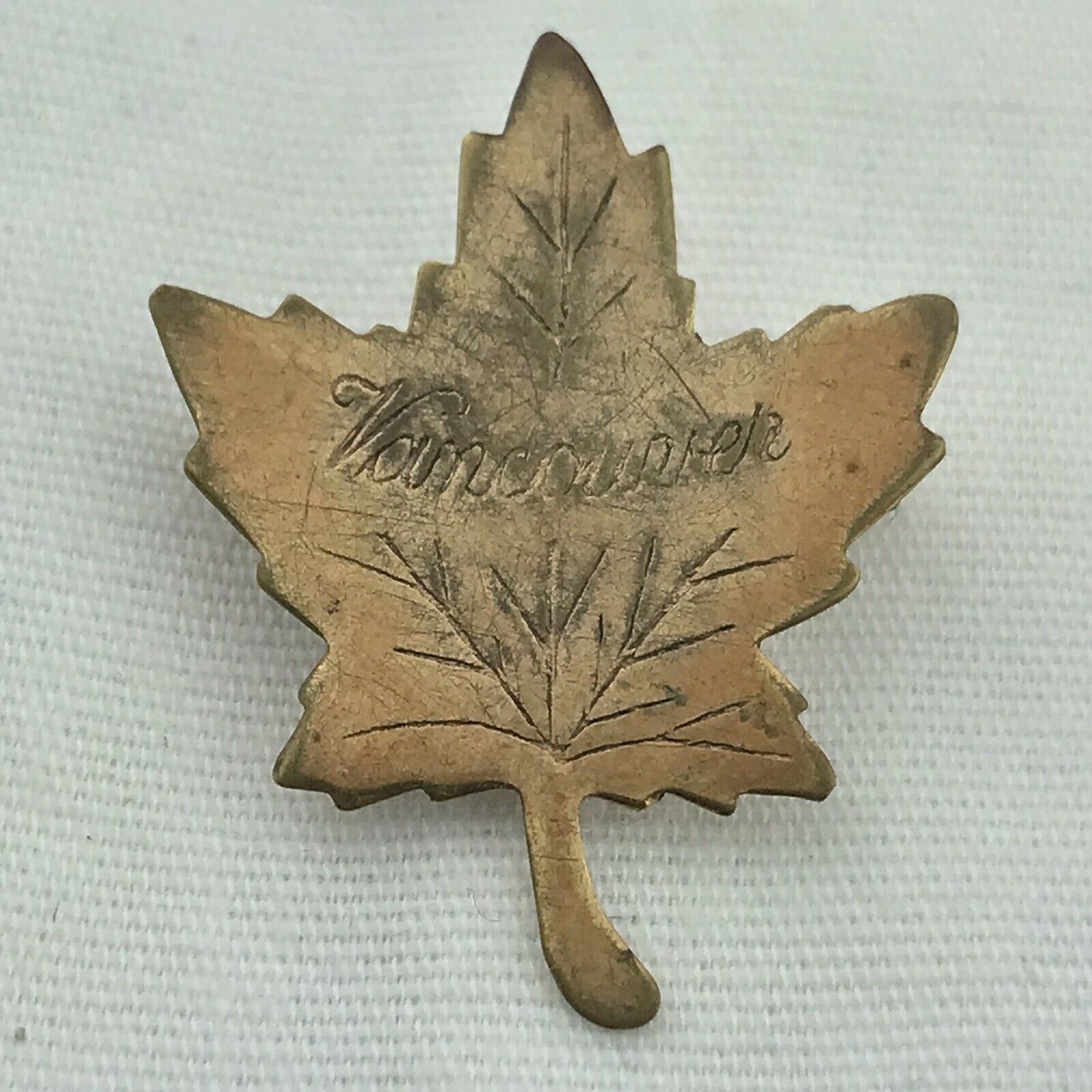 Vancouver Canada Maple Leaf Vintage Pin Brooch