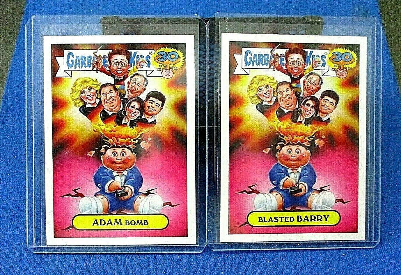 Garbage Pail Kids 30th ADAM BOMB 2a & BLASTED BARRY 2b TOPPS 2015