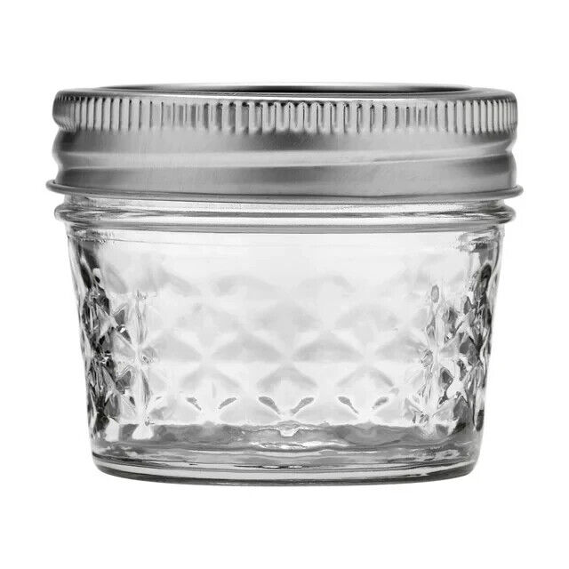 Ball Regular Mouth 4oz Quilted Pint Mason Jars, 12 Count