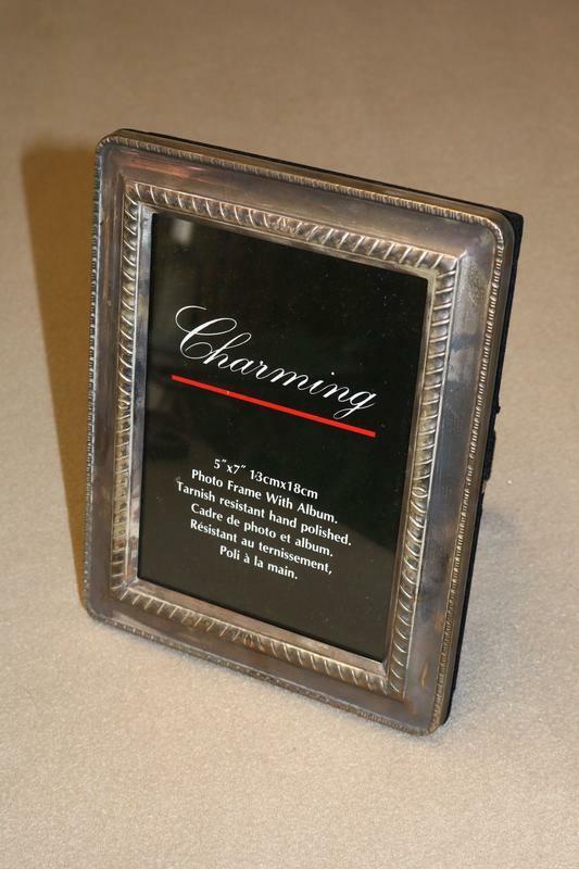 Silver Display Frame with Picture Storage larger 8 x 10 Ornate Elegant Unique WR