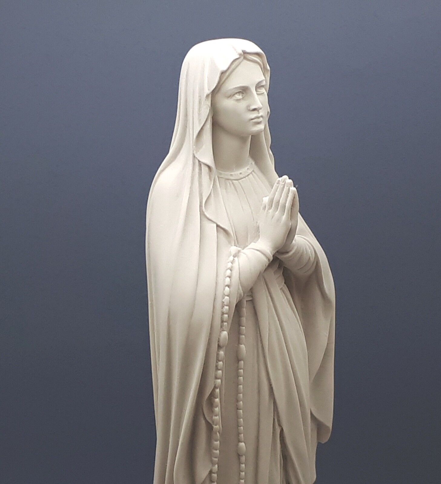 Our Lady Blessed Virgin Mary Greek Cast Marble Statue Sculpture 15.75 in