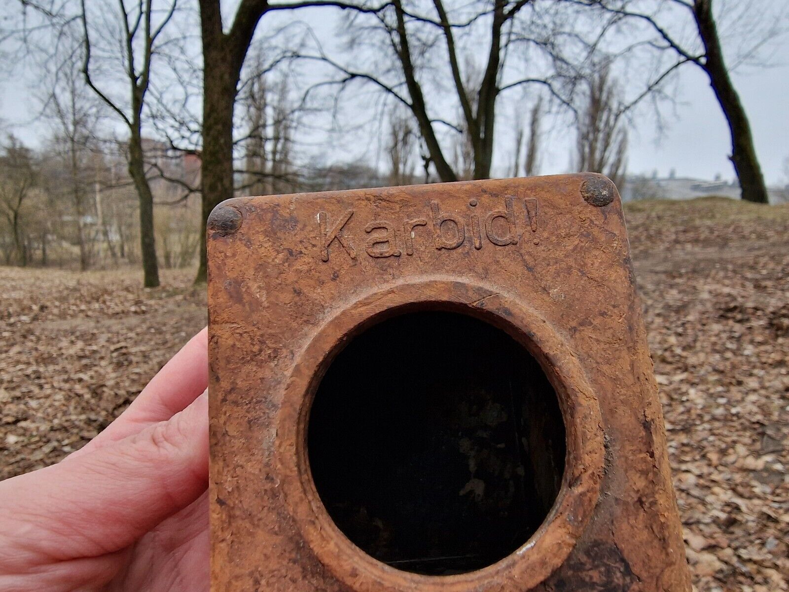 WW2 Original German Carbide Bakelite Part For Lantern From The German Bunker.