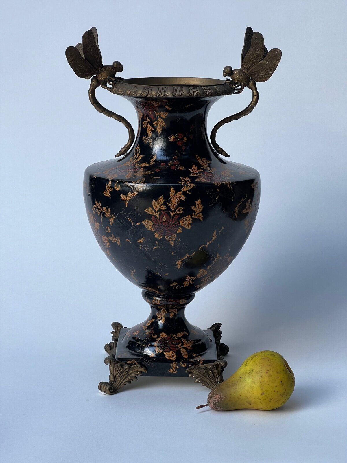 Louis XIV Style Vase With Dragonfly Ormolu Fittings