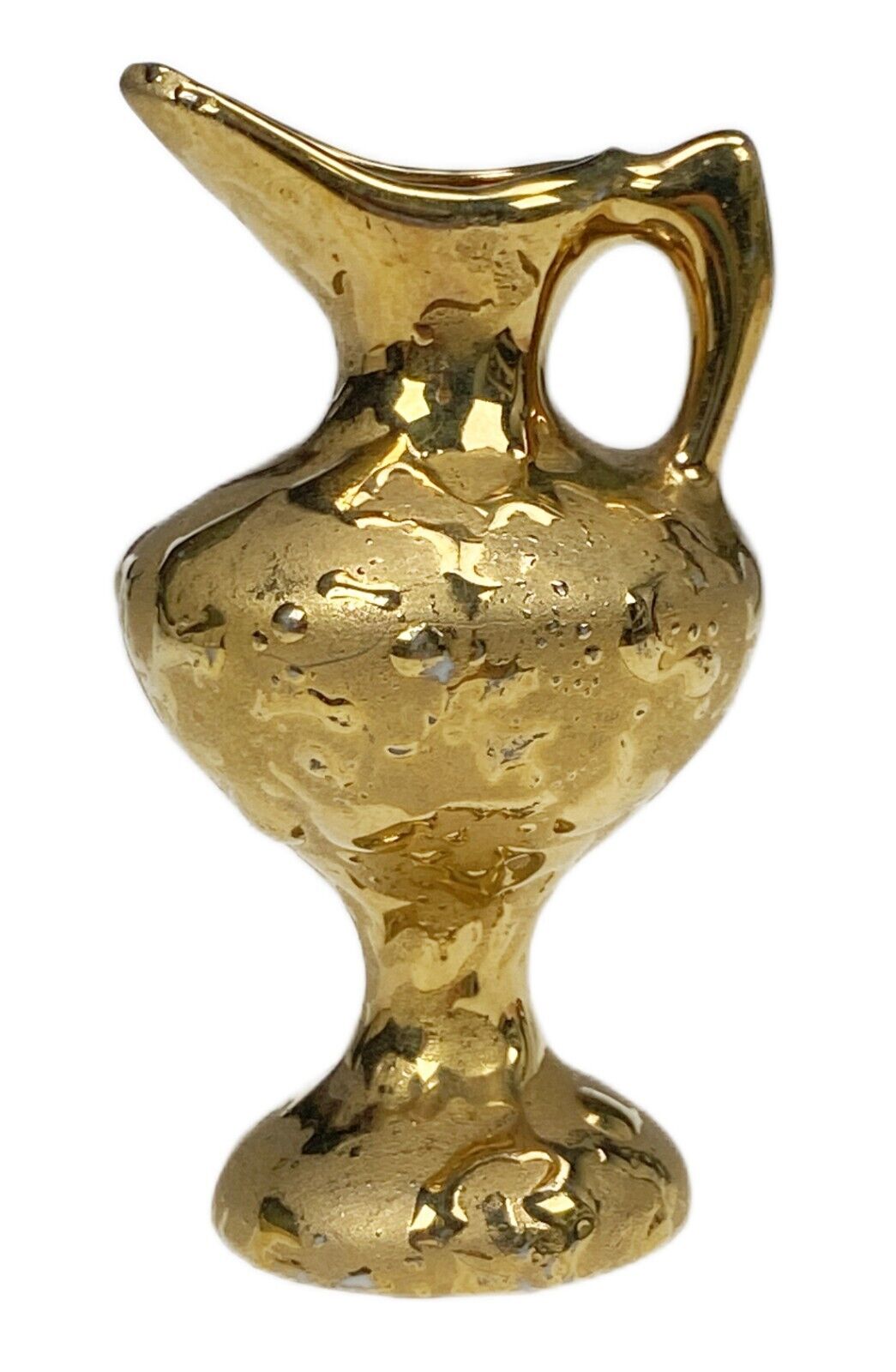 3” Mini Pitcher Vase Weeping Gold