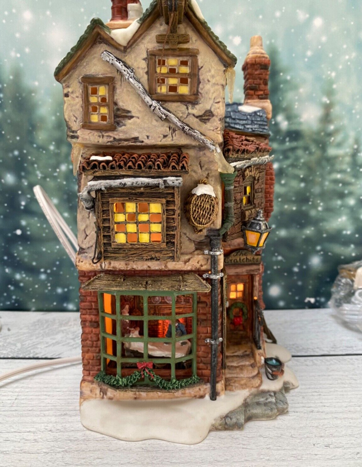 NIB Dept 56 Dickens Village A Christmas Carol Cratchit’s Corner in Box #58486