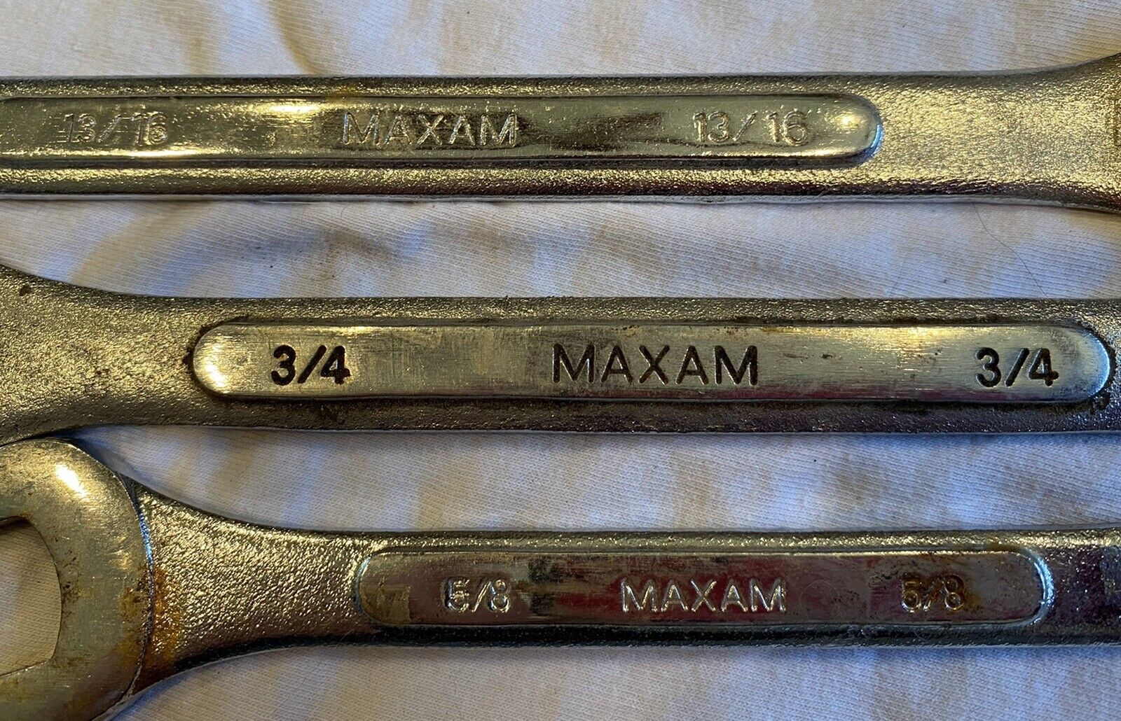 Set of 3 (three) Maxam Combination Wrenches (13/16\