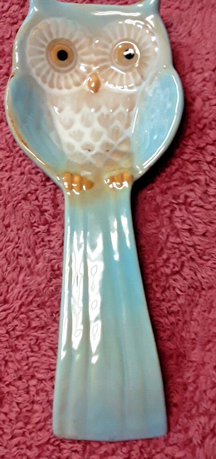 7 Inch Ceramic Owl Spoon Rest New