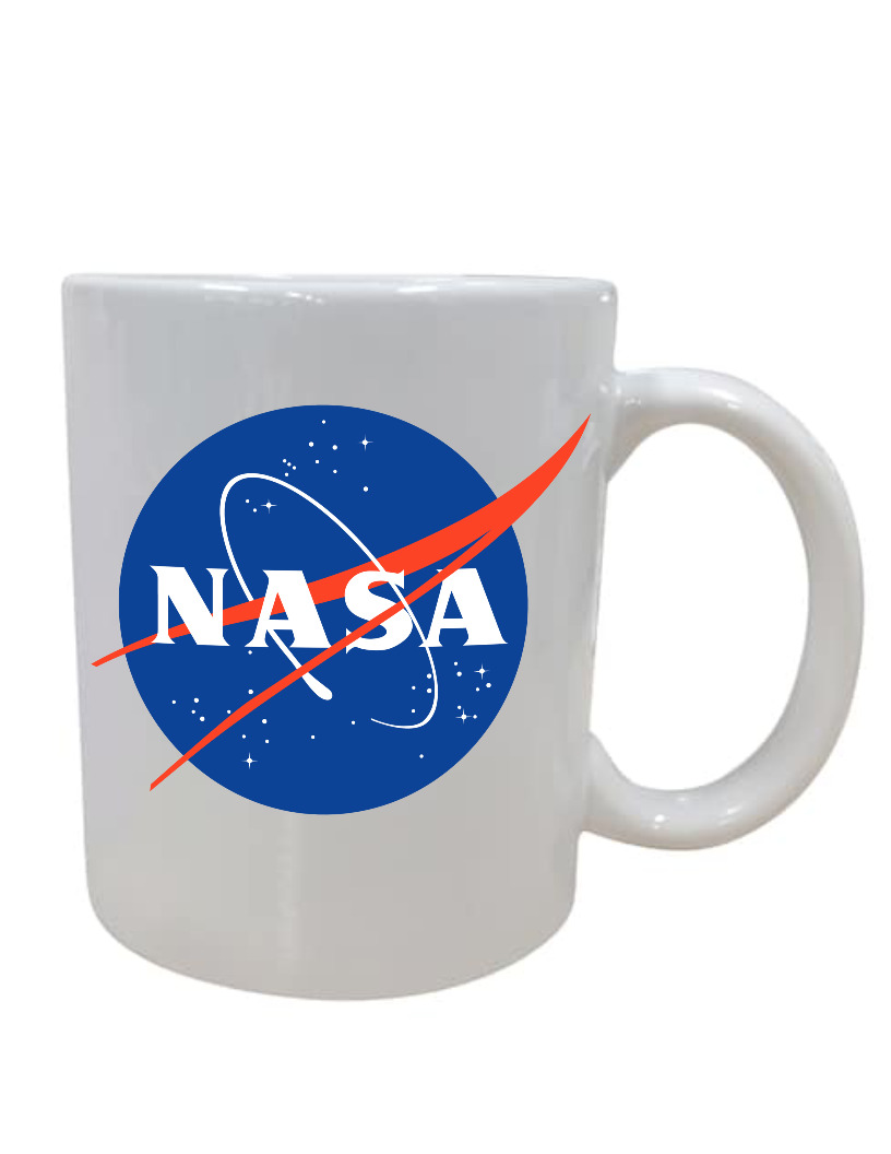 NASA Retro Red Blue Logo Space Agency Rocket Science Funny Gift Coffee Mug Cup