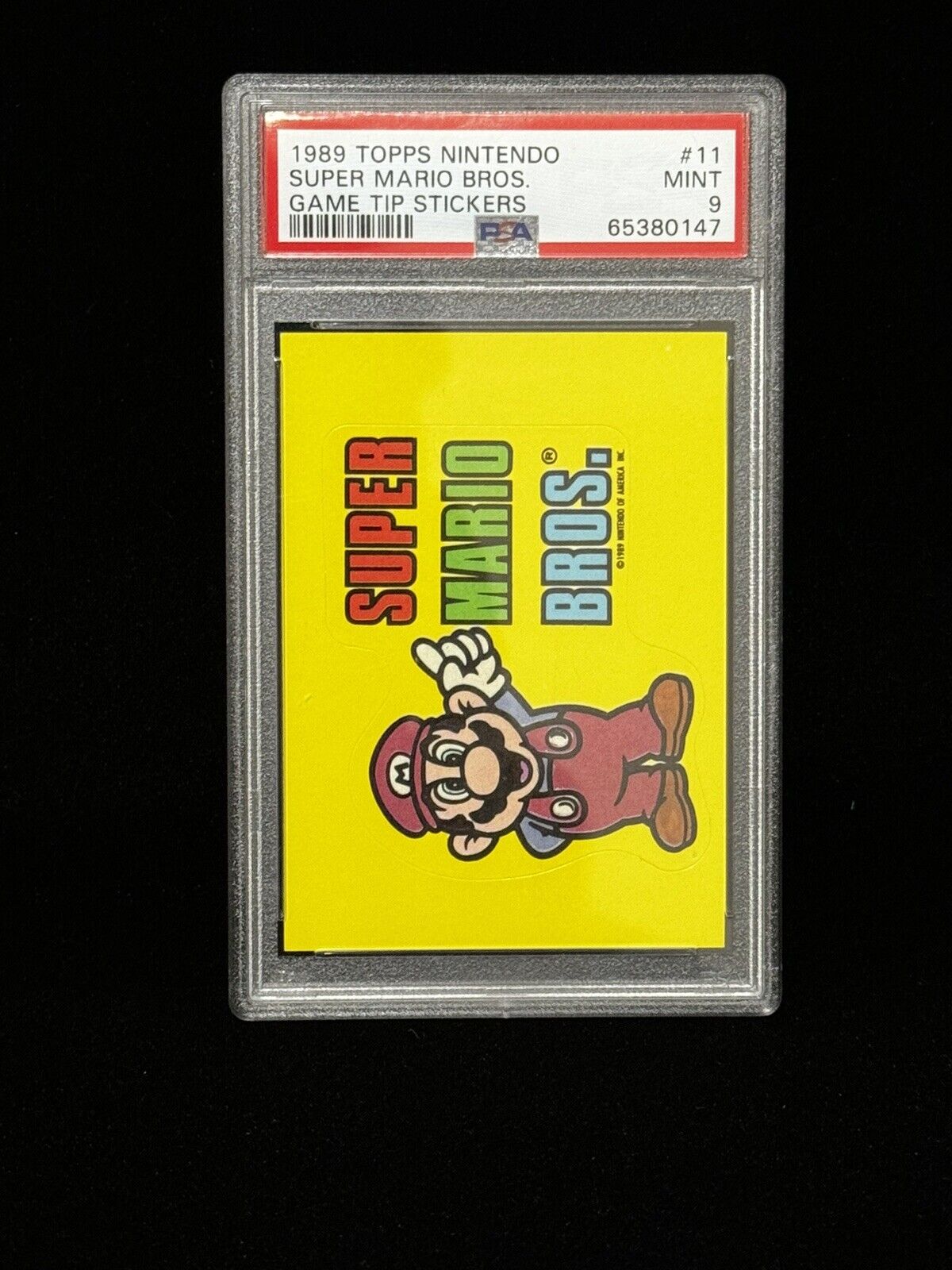 SUPER MARIO BROS. PSA 9 #11 1989 Topps Nintendo Game Tip Stickers MINT.  Rare 🔥