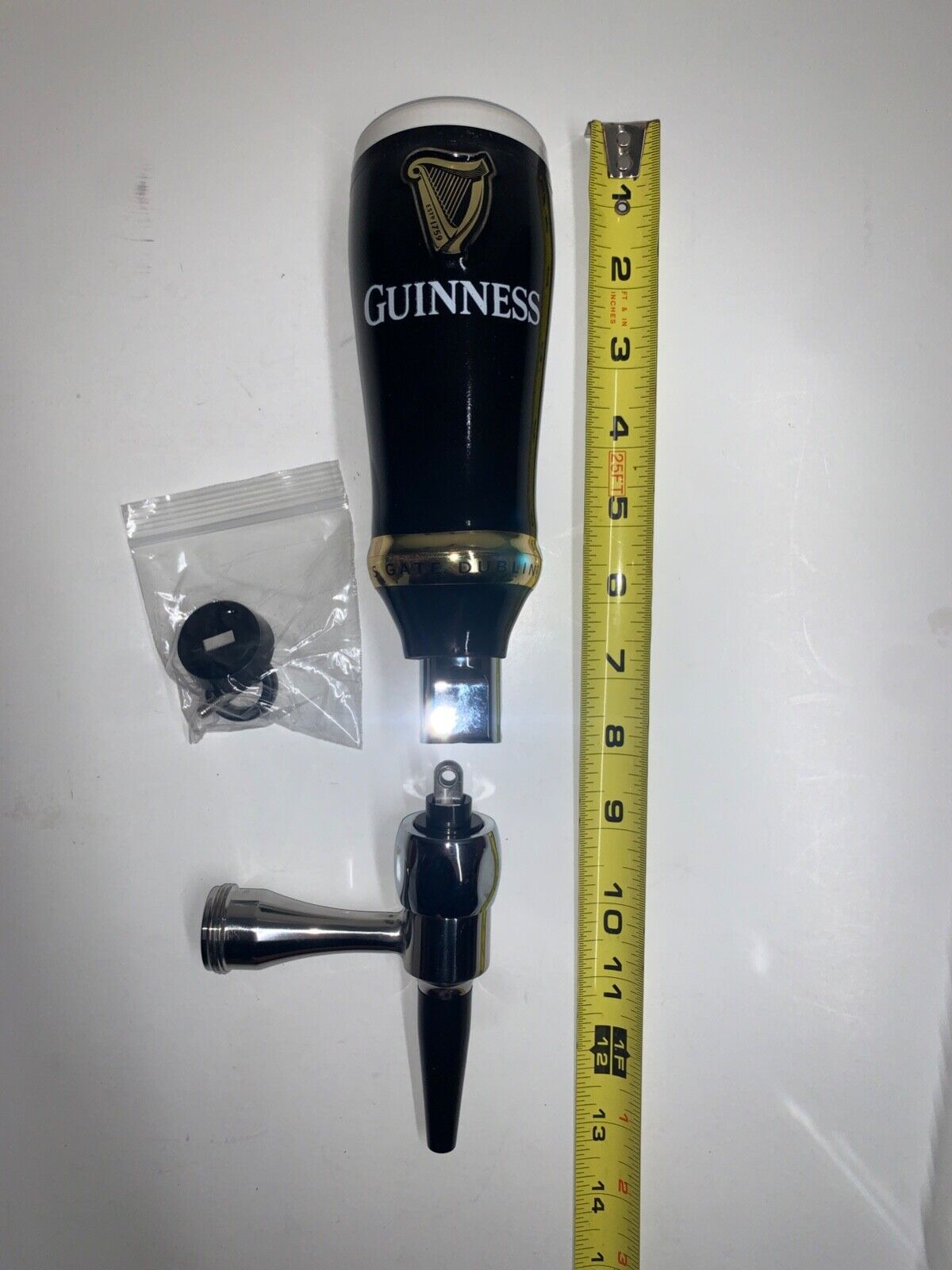 SHORT Guinness Draught Stout Tap Handle & Nitro Faucet VERY RARE NEW