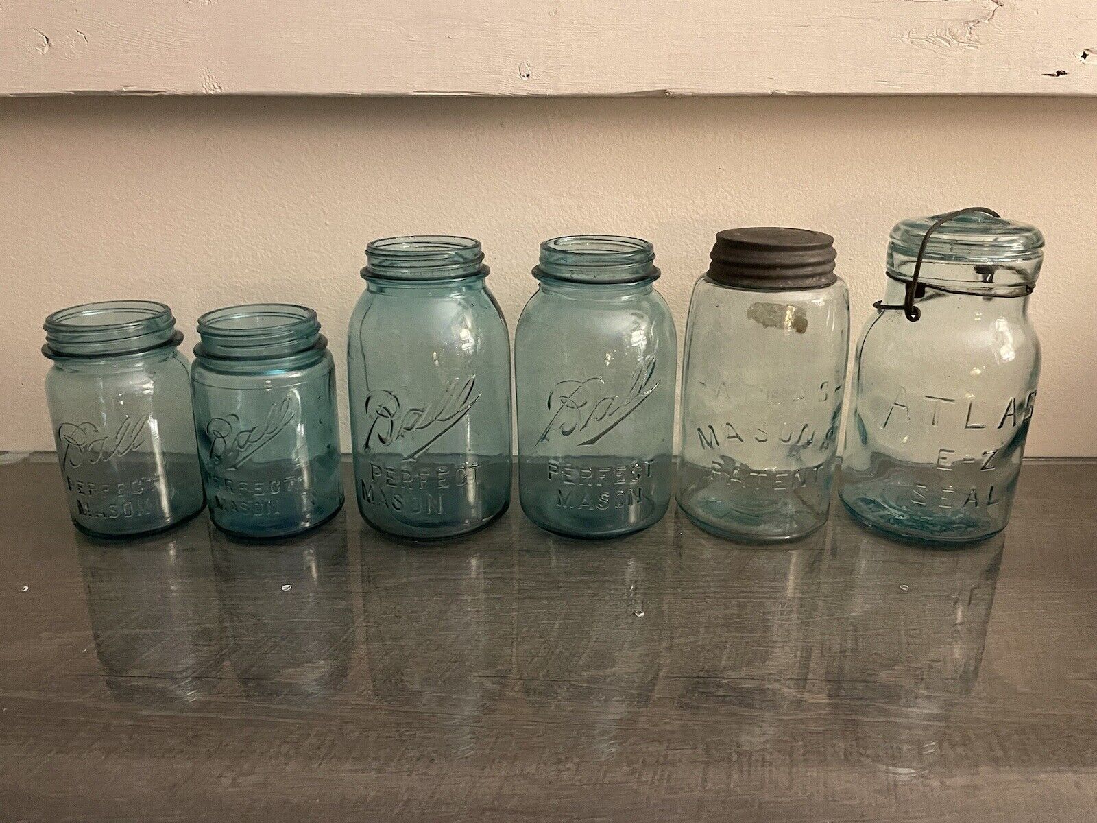 22- Antique Ball/Atlas Glass Jars-Various Sizes/Colors
