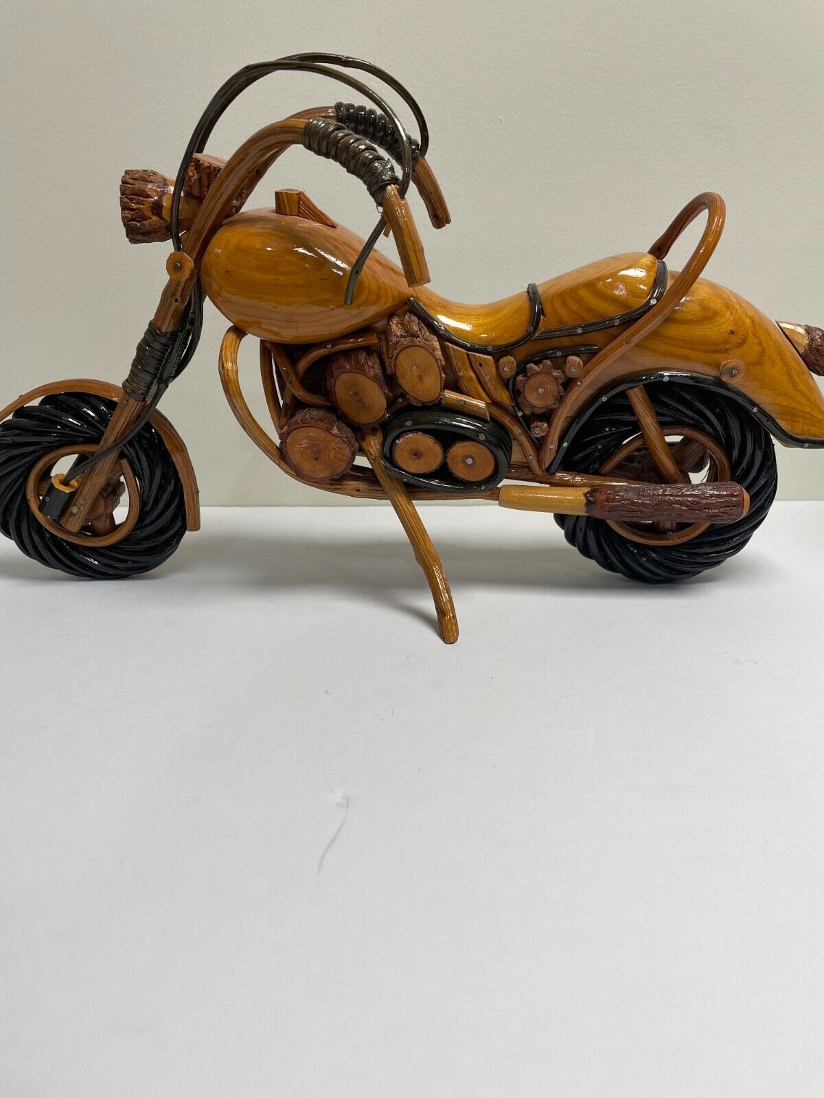 Handcrafted Wooden Harley Davidson Motorcycle