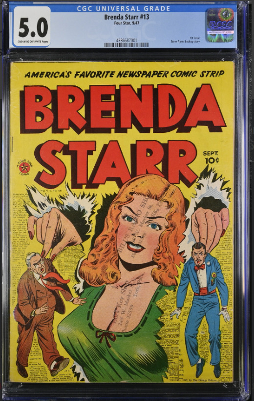 BRENDA STARR #13 CGC 5.0 VG/FN -1947-1st issue. Steve Ayres backup story.