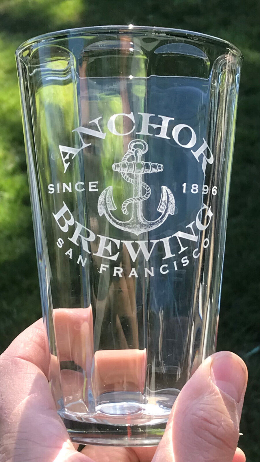 Anchor Steam 2011 Unused/Mint Condition 3D Etched/Paneled Beer Glass Pint 16 oz