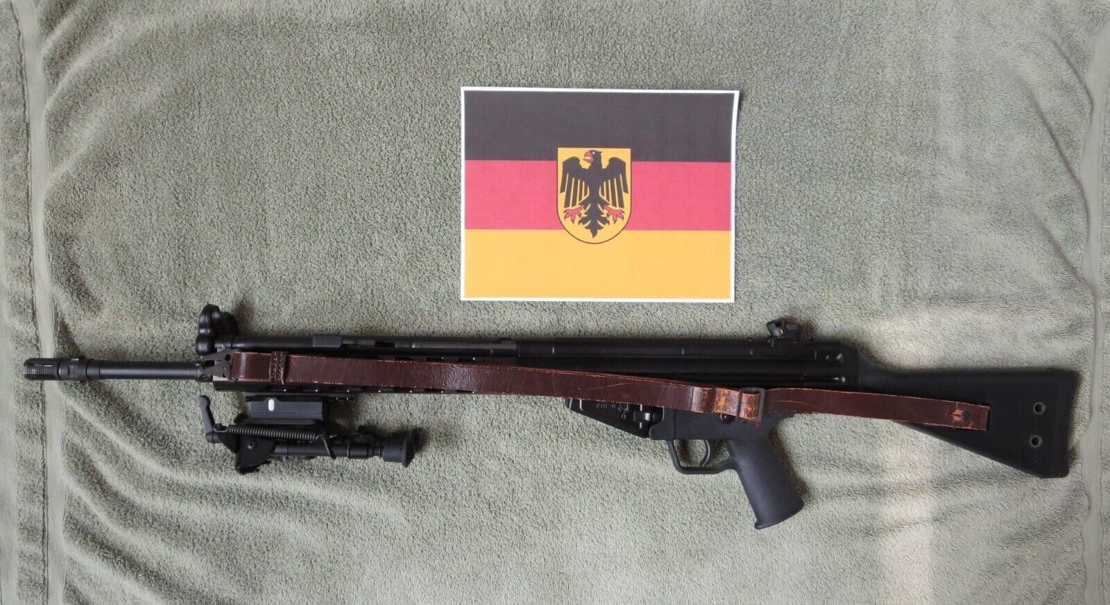 VINTAGE: West German Heckler & Koch HK/G3 Battle Rifle Leather Sling, Circa 1960