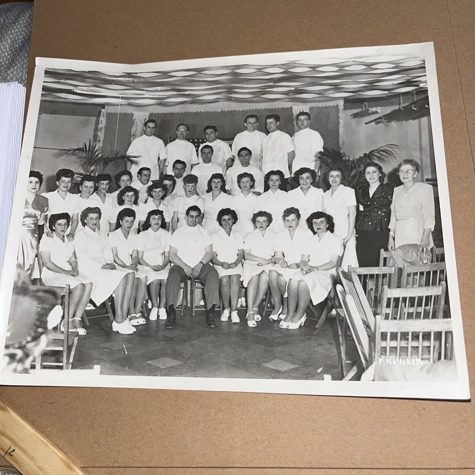 Vintage New Haven CT Photo: Young Women & Men, Nursing Class Picture? Nurse Uni