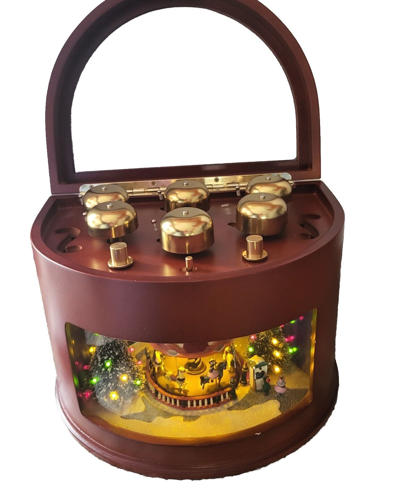 Mr. Christmas Animated Symphony Of Bells Carousel WORKS Original Box Incl. 