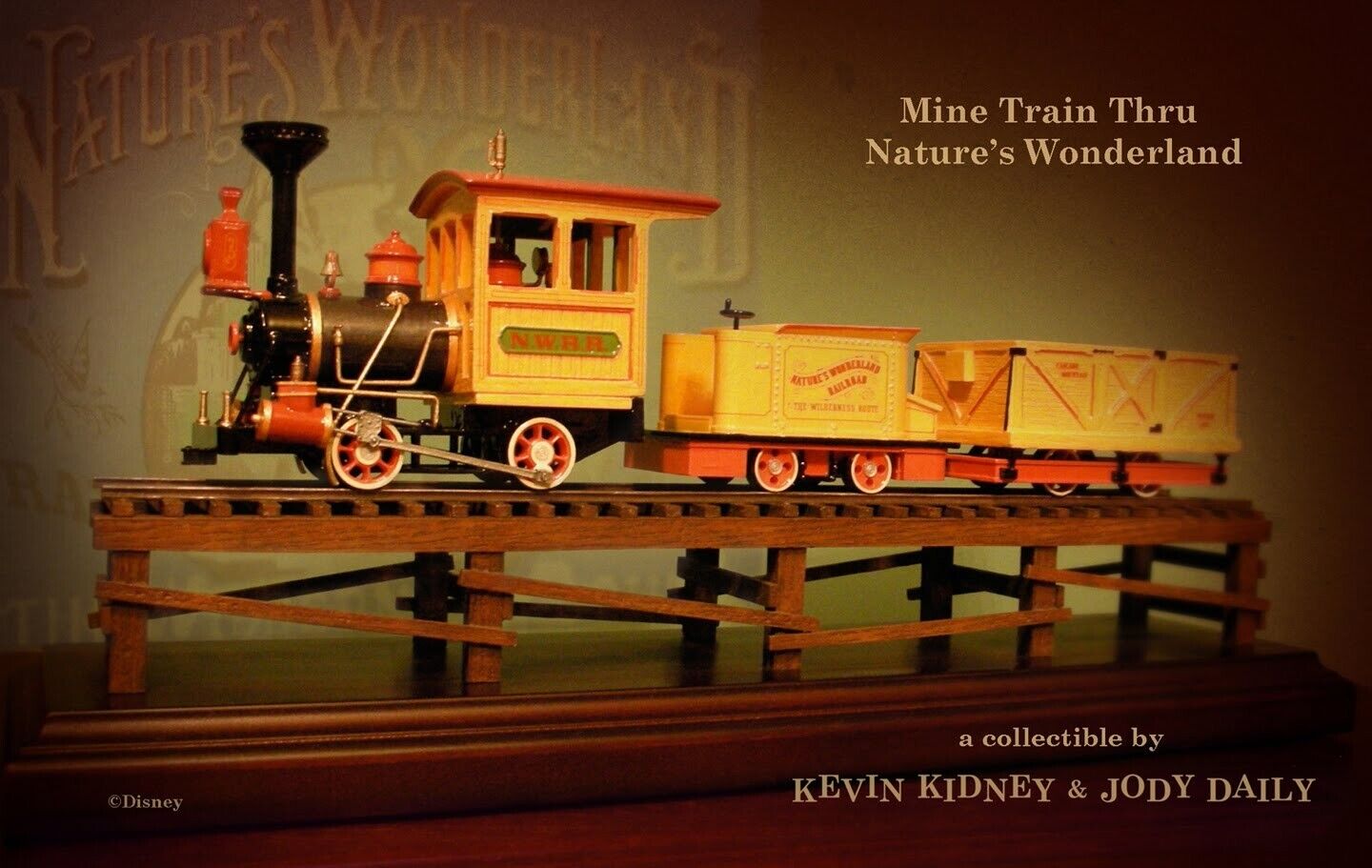 Disneyland 50th Kevin Kidney & Jody Daily Nature’s Wonderland Mine Train Replica