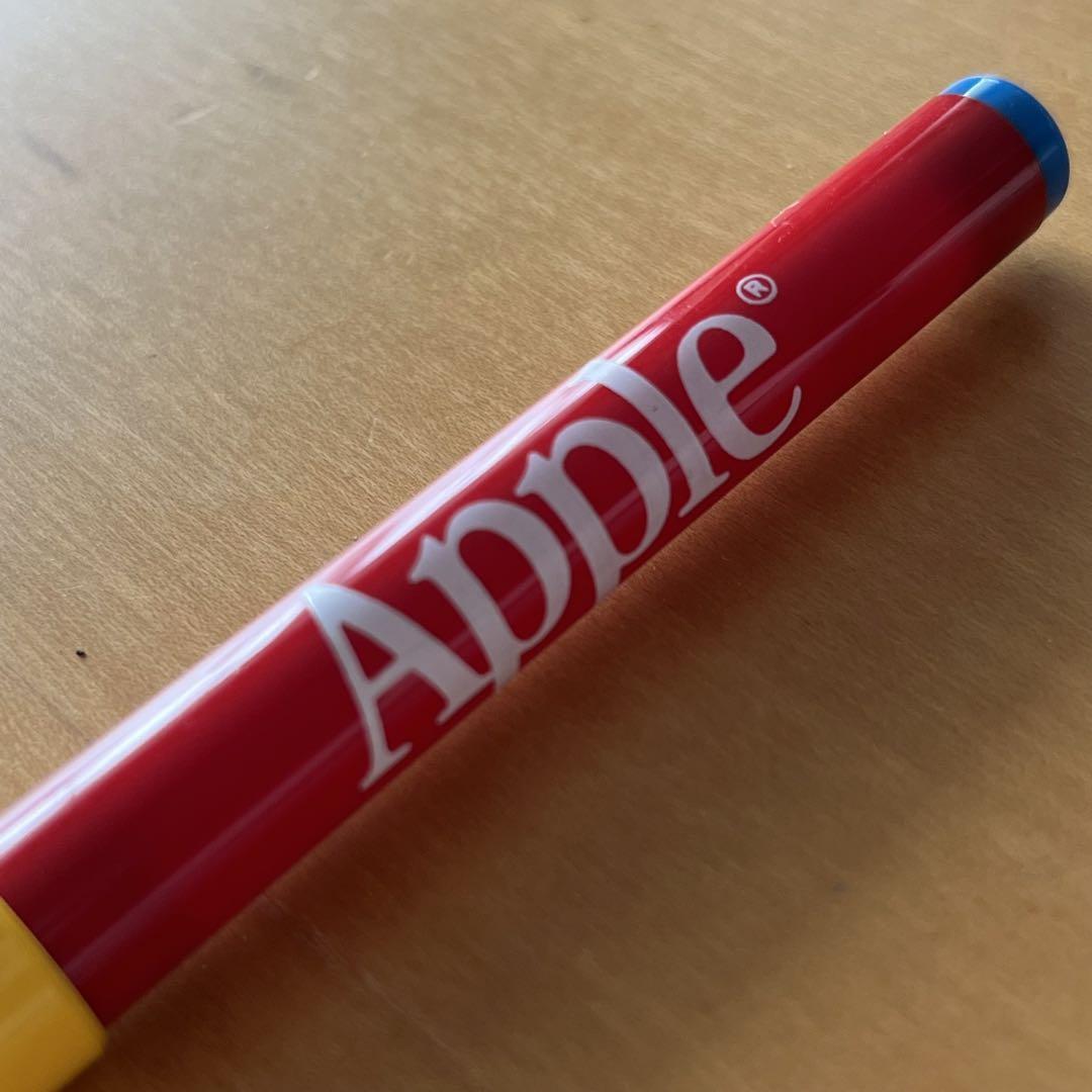 Retro Apple Ballpoint Pen: Old Logo Rainbow Color #d0e7c6
