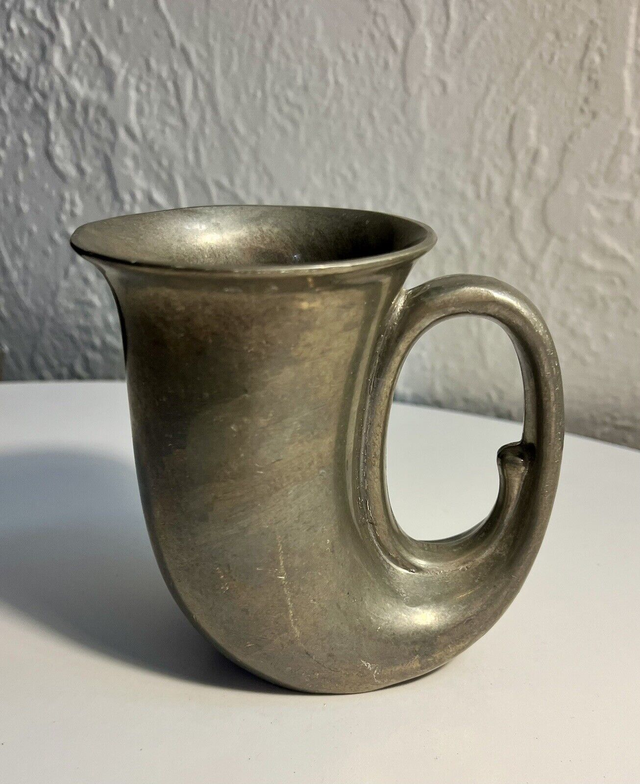 Vintage Duratale by Leonard Pewter  Medieval Viking Horn Cup/Mug Italy 5\