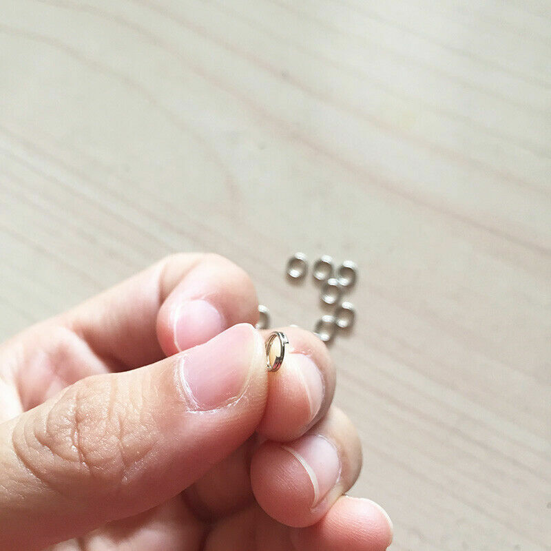 Stainless Steel Split Key Ring Keychain Jump Rings Round Wire Keyfob 5-25mm DIY