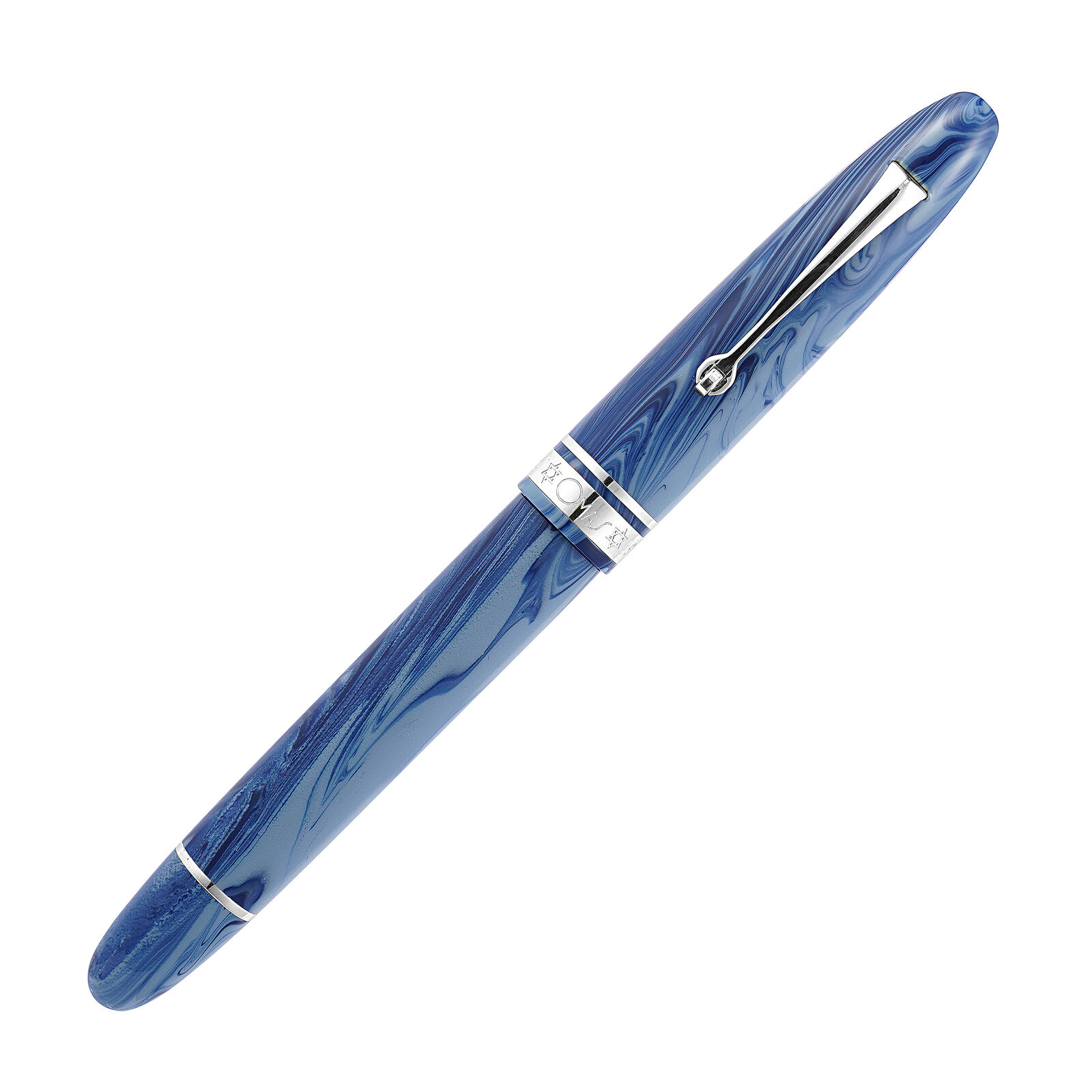 Omas Ogiva Israel Limited Edition Fountain Pen with Silver Trim - 14kt Medium
