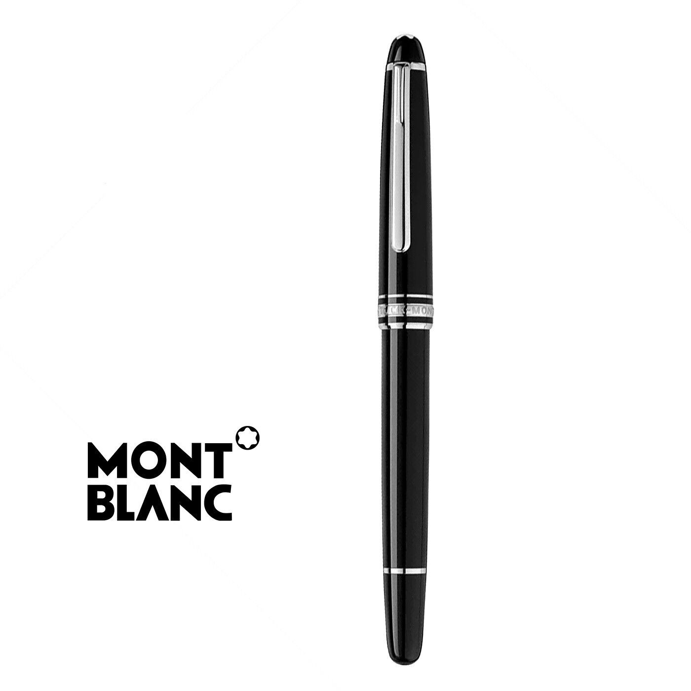 New Montblanc Meisterstuck Platinum  Rollerball Pen with Leather case Elegant 
