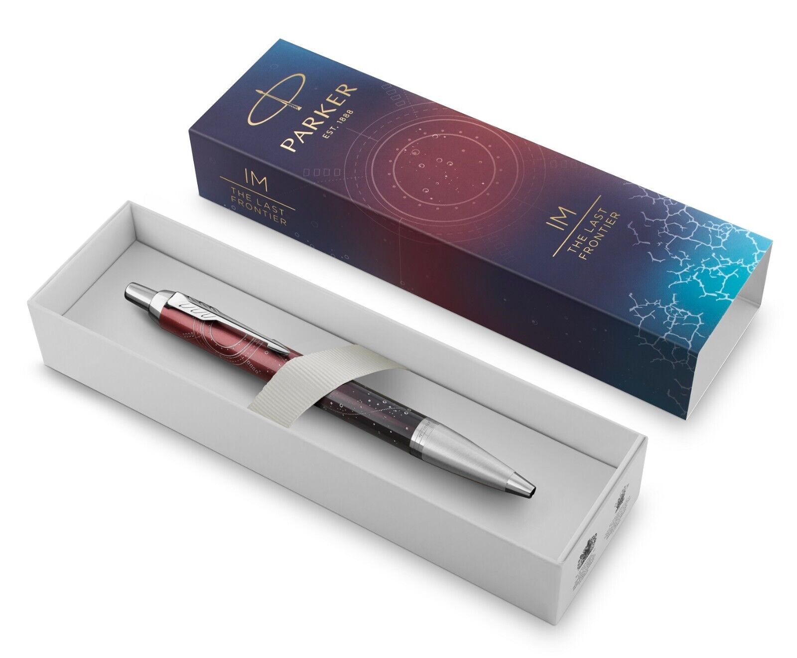 Parker IM Portal Red Lacquer & Chrome Trim Ballpoint Pen #2152998 New In Box