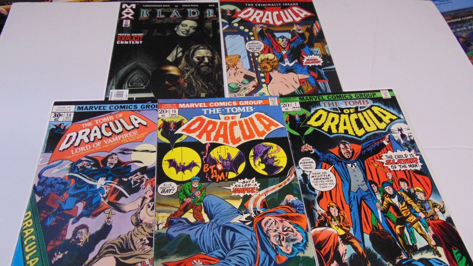 Tomb of Dracula #7 15 56 (1973) First appearance + #24 REPRINT & BLADE #5 MAX