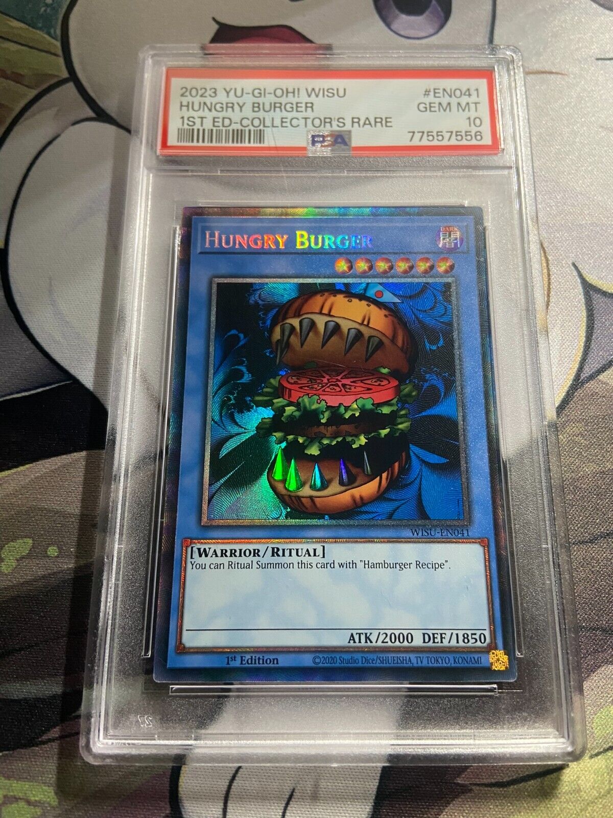 Hungry Burger - Collector\'s Rare 1st Ed WISU-EN041 - PSA 10 GEM MINT - YuGiOh