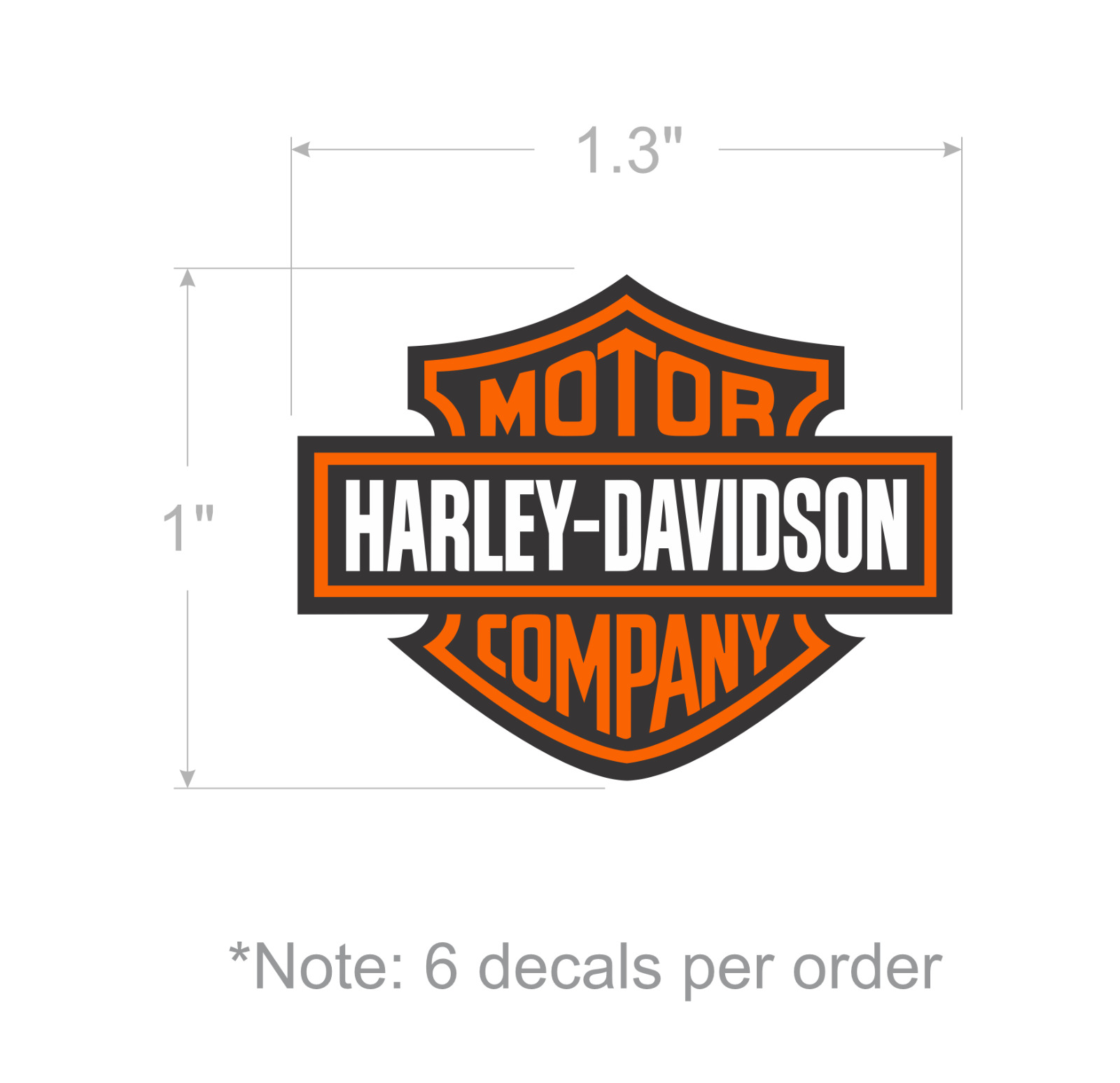 Harley Davidson vinyl sticker | Select Size | Outdoor Durable | bar and shield