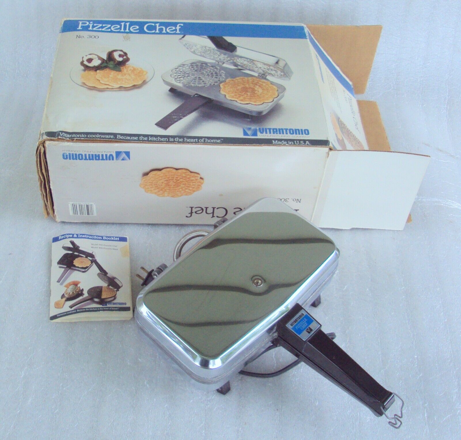 Vintage Vitantonio Pizzelle Chef 300A Italian Cookie Maker Tested & Works