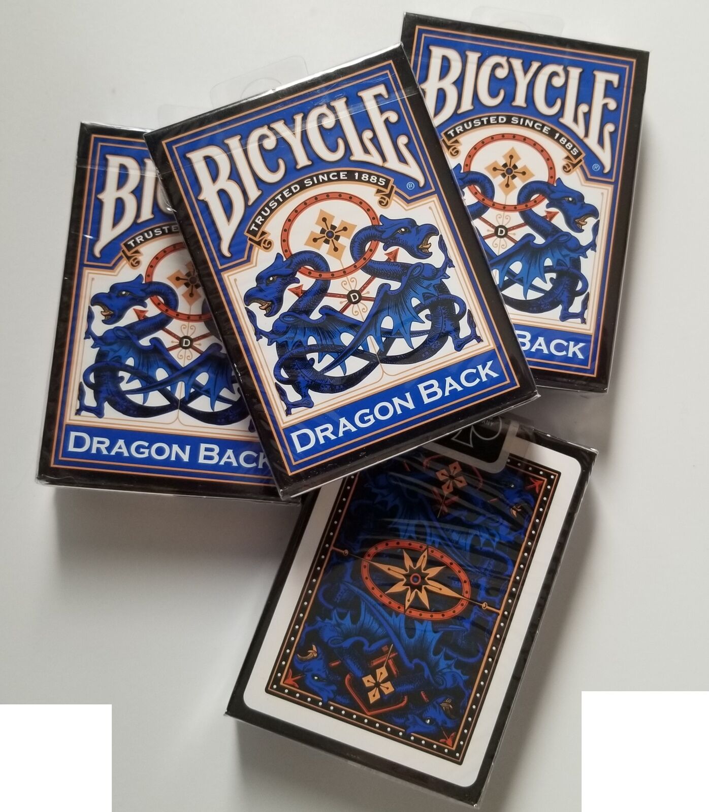 Dragon Back Bicycle Playing Cards- Blue 2013, USPCC, Limited,